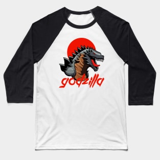 Black Godzilla Baseball T-Shirt